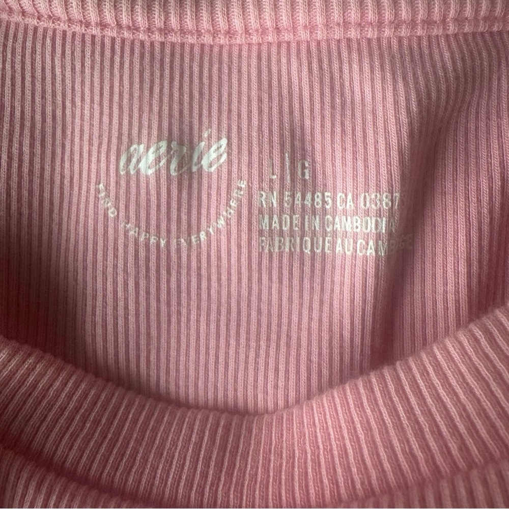Aerie Pink Crop Top with - Picture 8 of 8